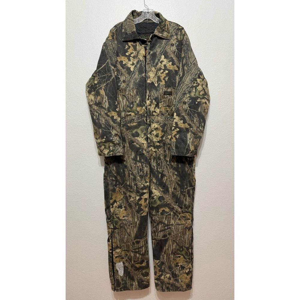 Liberty Mossy Oak BreakUp Camo Long Sleeve Coveralls Men's XL Reg USA Vintage